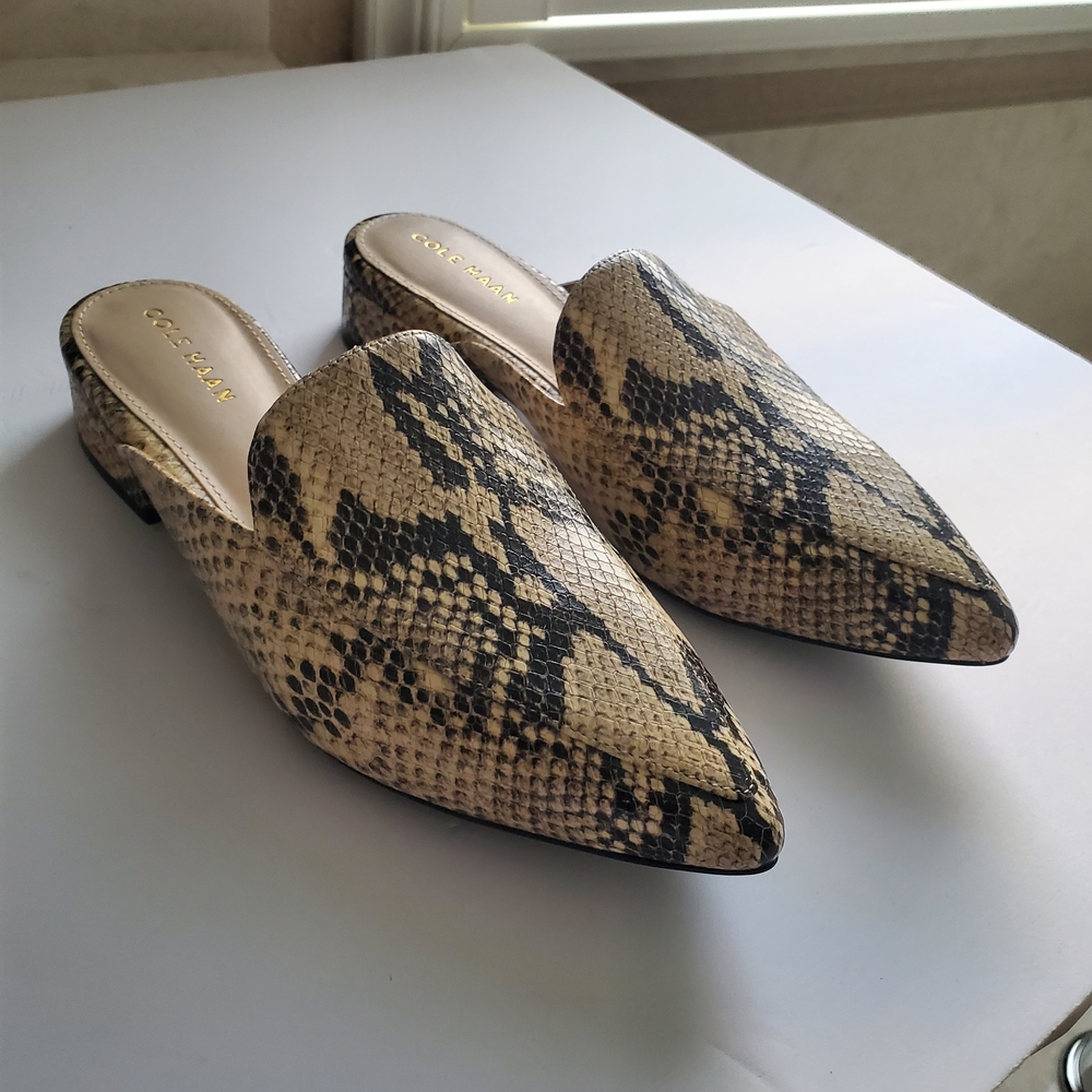 Cecelia New York Snake Pattern Mules